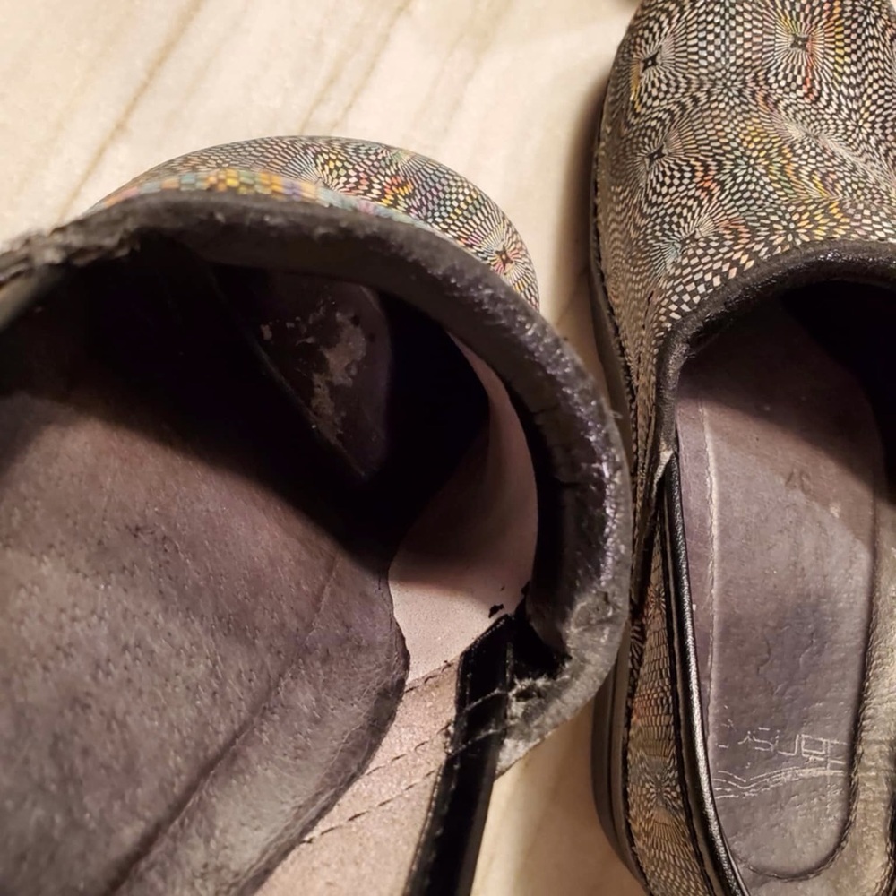 Dansko Multicolor Geometric Mosiac Clogs Womens Size 37 US 7 - Picture 7 of 11